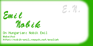 emil nobik business card